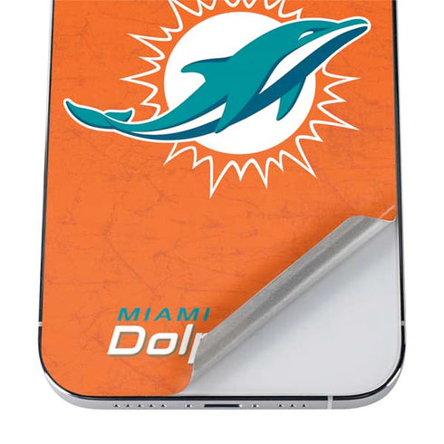 NFL Miami Dolphins Distressed- Orange iPhone 12 Pro Max Skin
